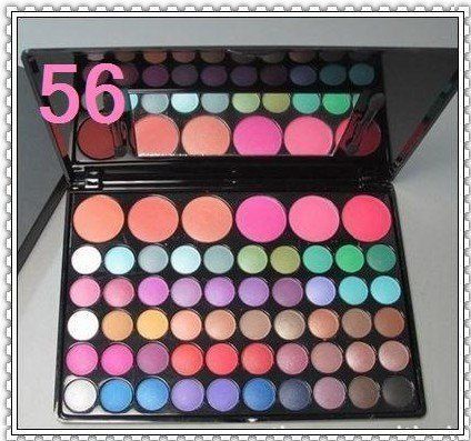 Paleta 50 cores de Sombra e 6 cores de Blush - A036